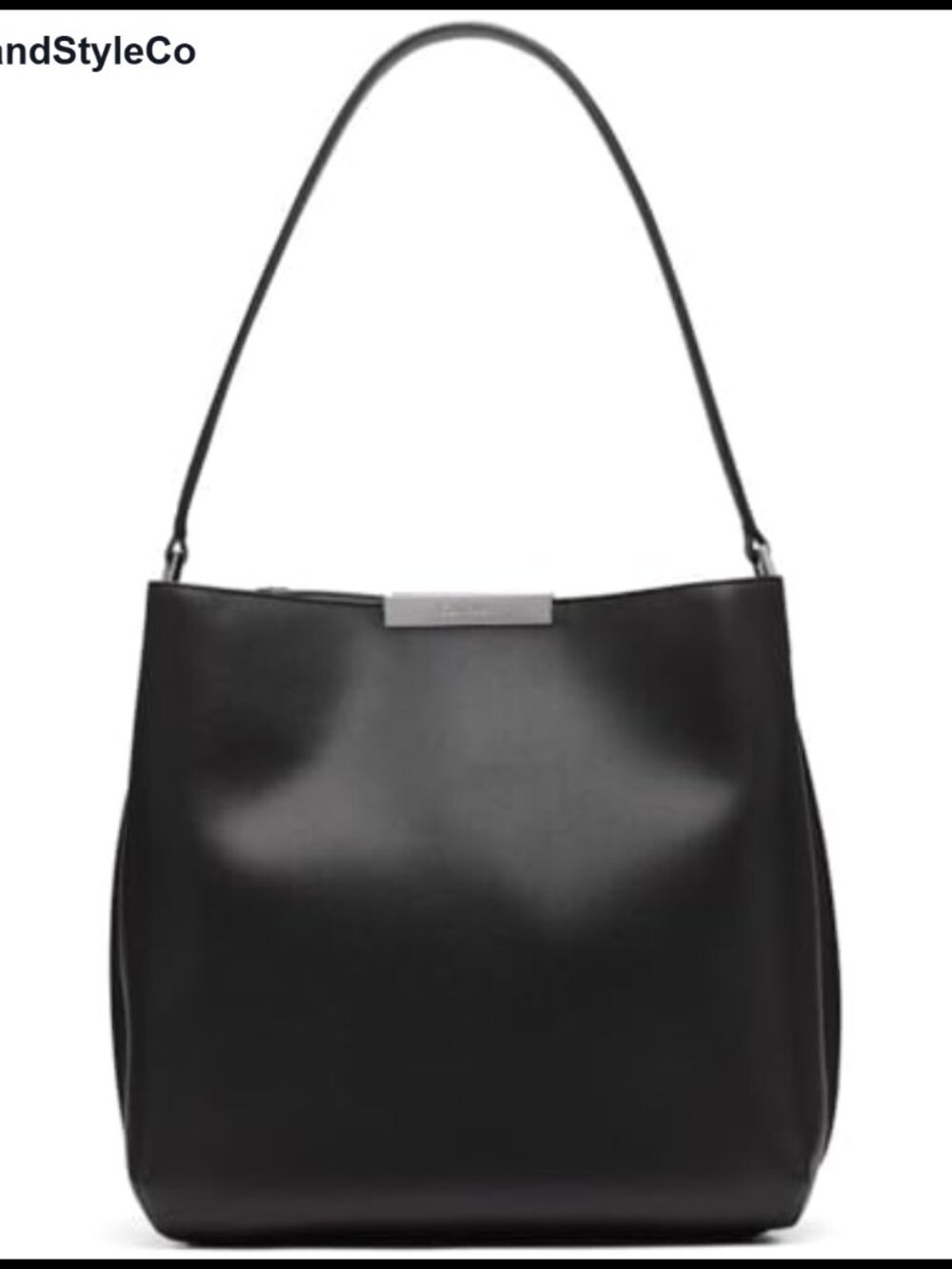 Vegan Leather Triple Compartment Bucket Handbag with Shoulder Strap